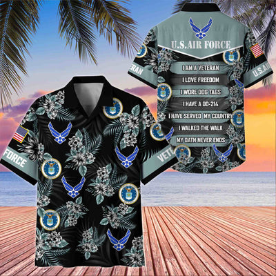 Premium US Veterans Hawaiian Shirt, Gifts For US Veterans, Gifts On Memorial Day, Father's Day, Armed Forces Day, Veterans Day.