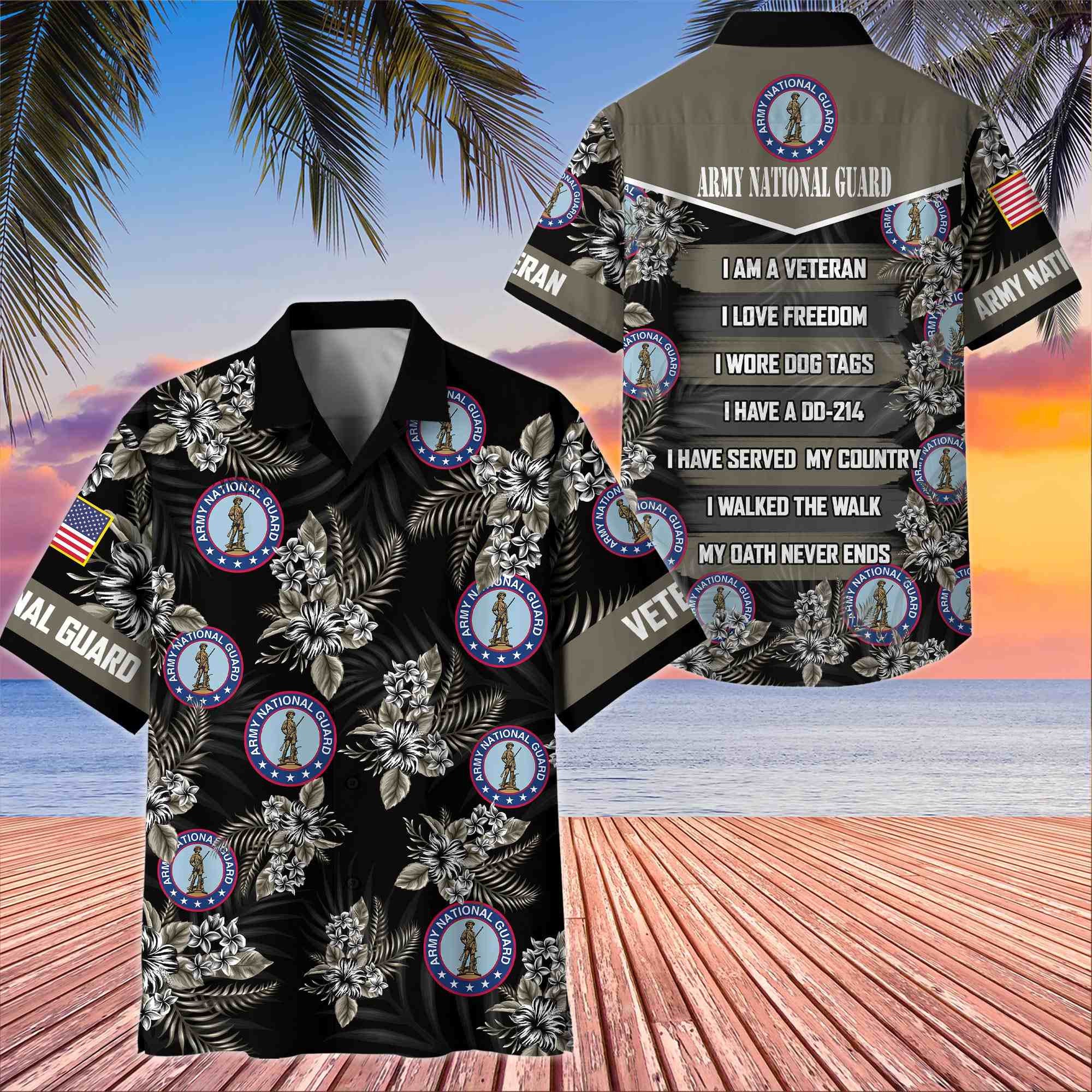 Premium US Veterans Hawaiian Shirt, Gifts For US Veterans, Gifts On Memorial Day, Father's Day, Armed Forces Day, Veterans Day.