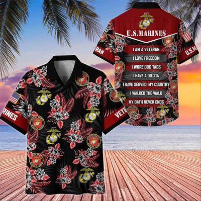 Premium US Veterans Hawaiian Shirt, Gifts For US Veterans, Gifts On Memorial Day, Father's Day, Armed Forces Day, Veterans Day.
