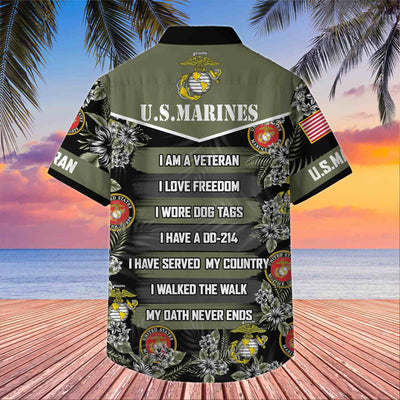 Premium US Veterans Hawaiian Shirt, Gifts For US Veterans, Gifts On Memorial Day, Father's Day, Armed Forces Day, Veterans Day.