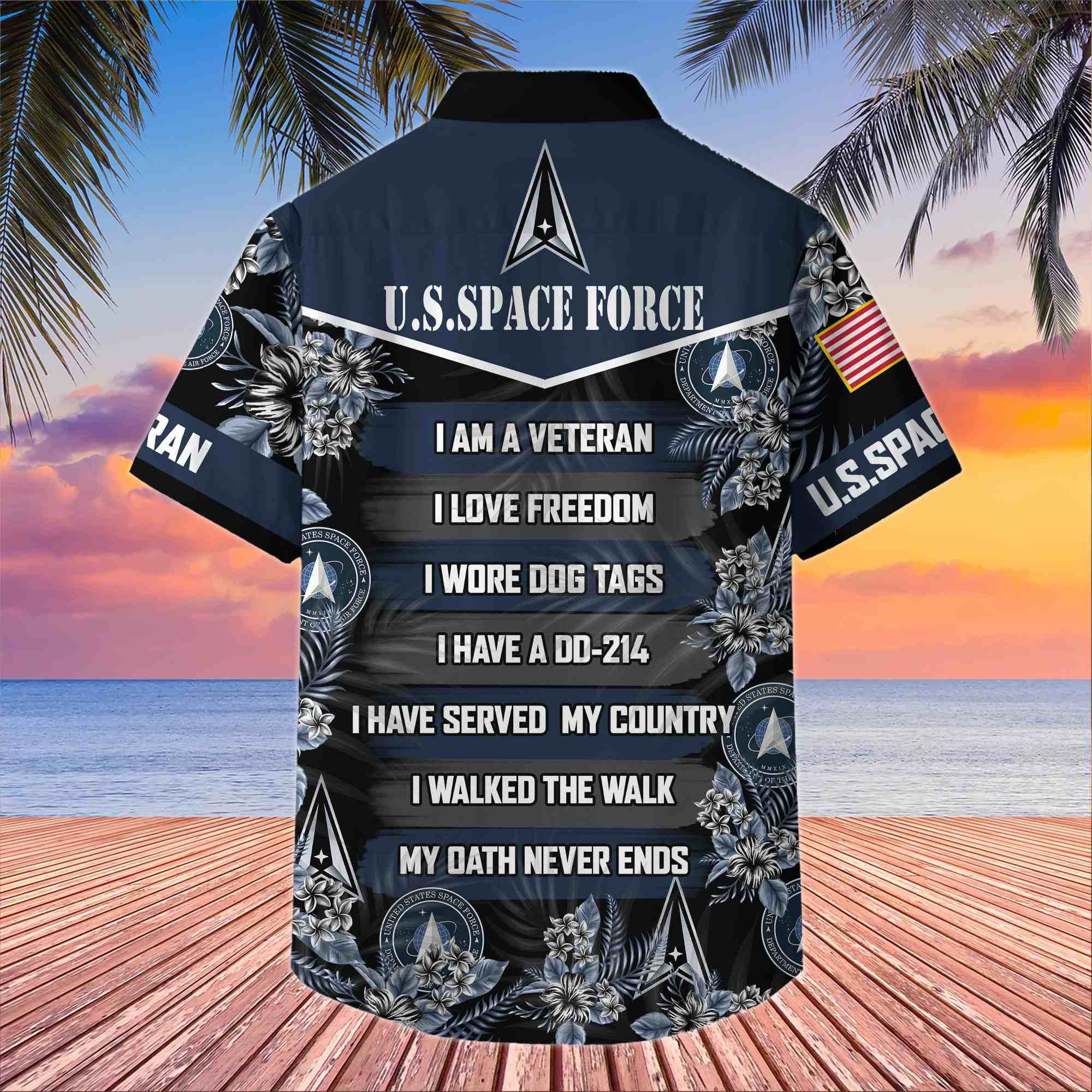 Premium US Veterans Hawaiian Shirt, Gifts For US Veterans, Gifts On Memorial Day, Father's Day, Armed Forces Day, Veterans Day.