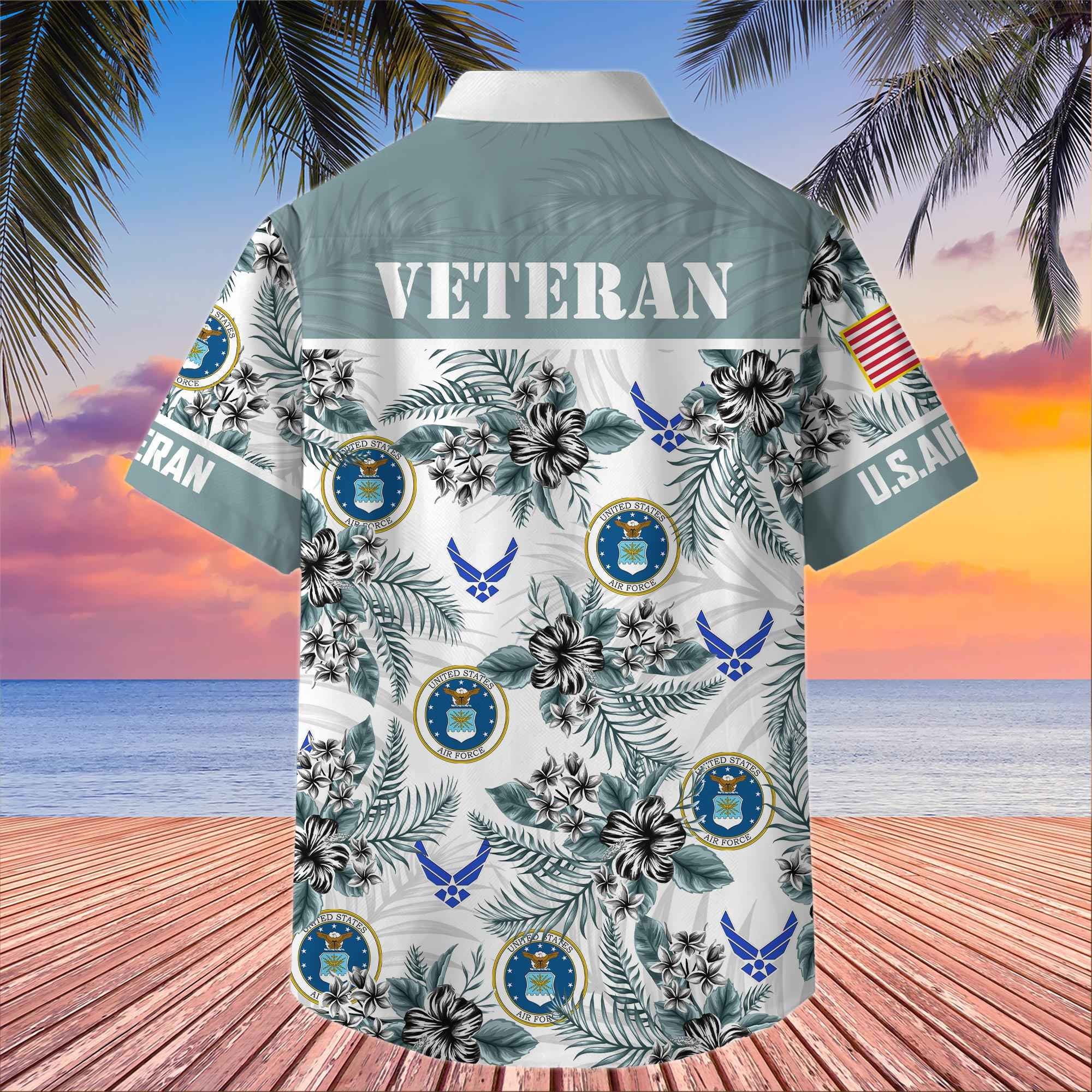 Premium US Veterans Hawaiian Shirt, Gifts For US Veterans, Gifts On Memorial Day, Father's Day, Armed Forces Day, Veterans Day.