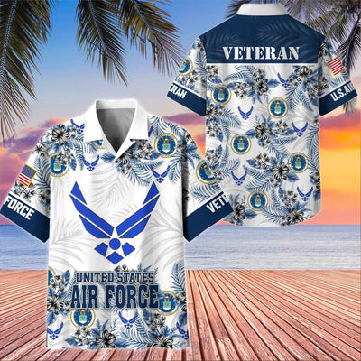 Premium US Veterans Hawaiian Shirt, Gifts For US Veterans, Gifts On Memorial Day, Father's Day, Armed Forces Day, Veterans Day.