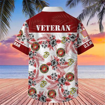 Premium US Veterans Hawaiian Shirt, Gifts For US Veterans, Gifts On Memorial Day, Father's Day, Armed Forces Day, Veterans Day.