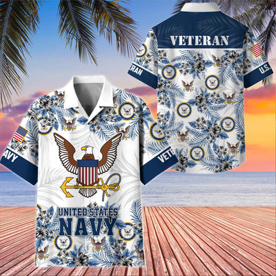 Premium US Veterans Hawaiian Shirt, Gifts For US Veterans, Gifts On Memorial Day, Father's Day, Armed Forces Day, Veterans Day.