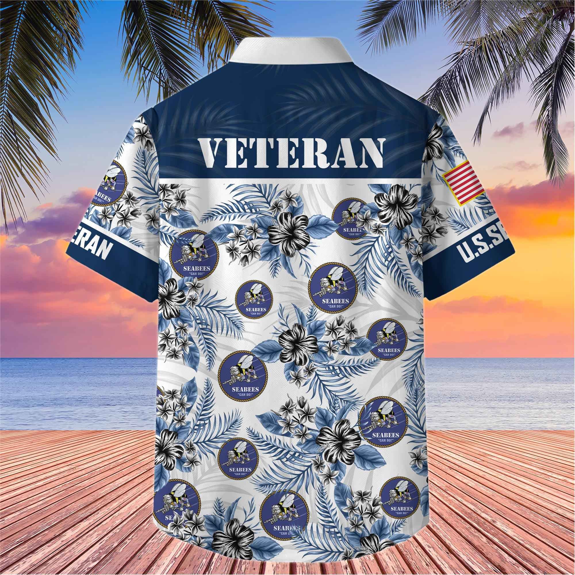 Premium US Veterans Hawaiian Shirt, Gifts For US Veterans, Gifts On Memorial Day, Father's Day, Armed Forces Day, Veterans Day.