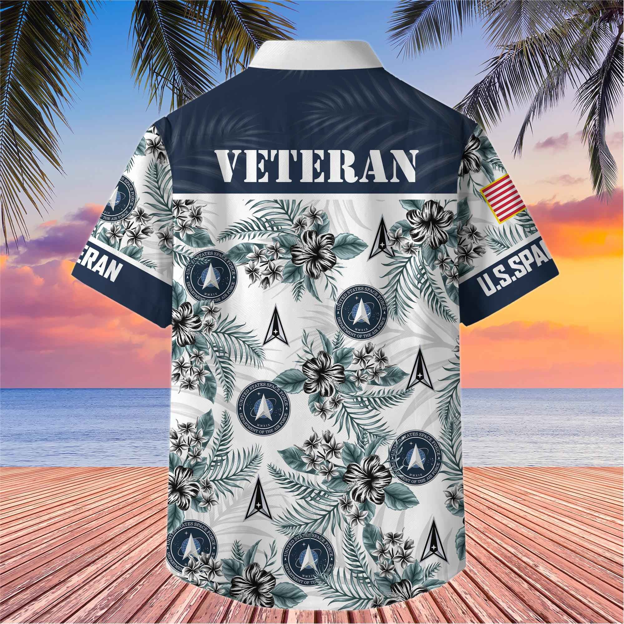 Premium US Veterans Hawaiian Shirt, Gifts For US Veterans, Gifts On Memorial Day, Father's Day, Armed Forces Day, Veterans Day.
