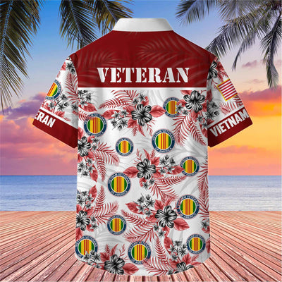 Premium US Veterans Hawaiian Shirt, Gifts For US Veterans, Gifts On Memorial Day, Father's Day, Armed Forces Day, Veterans Day.