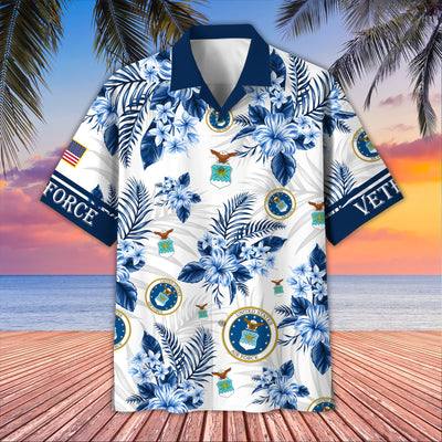 Premium US Veterans Hawaiian Shirt, Gifts For US Veterans, Gifts On Memorial Day, Father's Day, Armed Forces Day, Veterans Day.