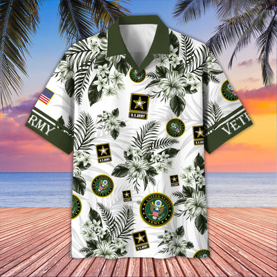 Premium US Veterans Hawaiian Shirt, Gifts For US Veterans, Gifts On Memorial Day, Father's Day, Armed Forces Day, Veterans Day.