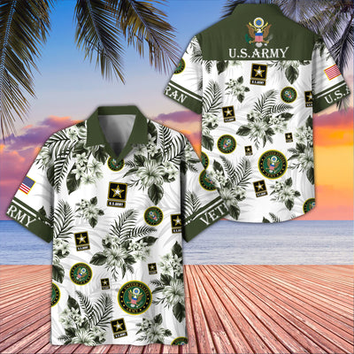 Premium US Veterans Hawaiian Shirt, Gifts For US Veterans, Gifts On Memorial Day, Father's Day, Armed Forces Day, Veterans Day.