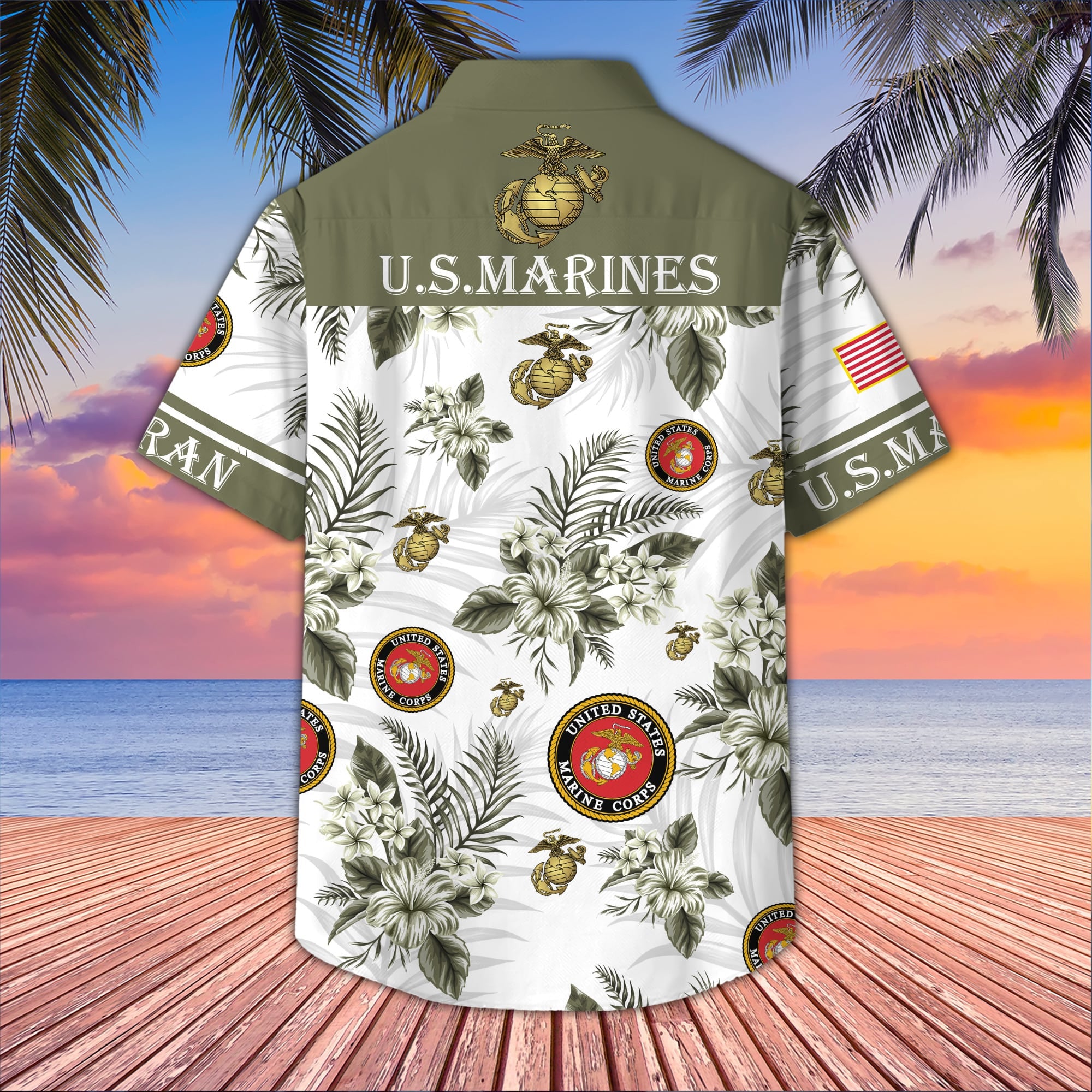 Premium US Veterans Hawaiian Shirt, Gifts For US Veterans, Gifts On Memorial Day, Father's Day, Armed Forces Day, Veterans Day.