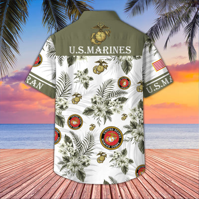 Premium US Veterans Hawaiian Shirt, Gifts For US Veterans, Gifts On Memorial Day, Father's Day, Armed Forces Day, Veterans Day.