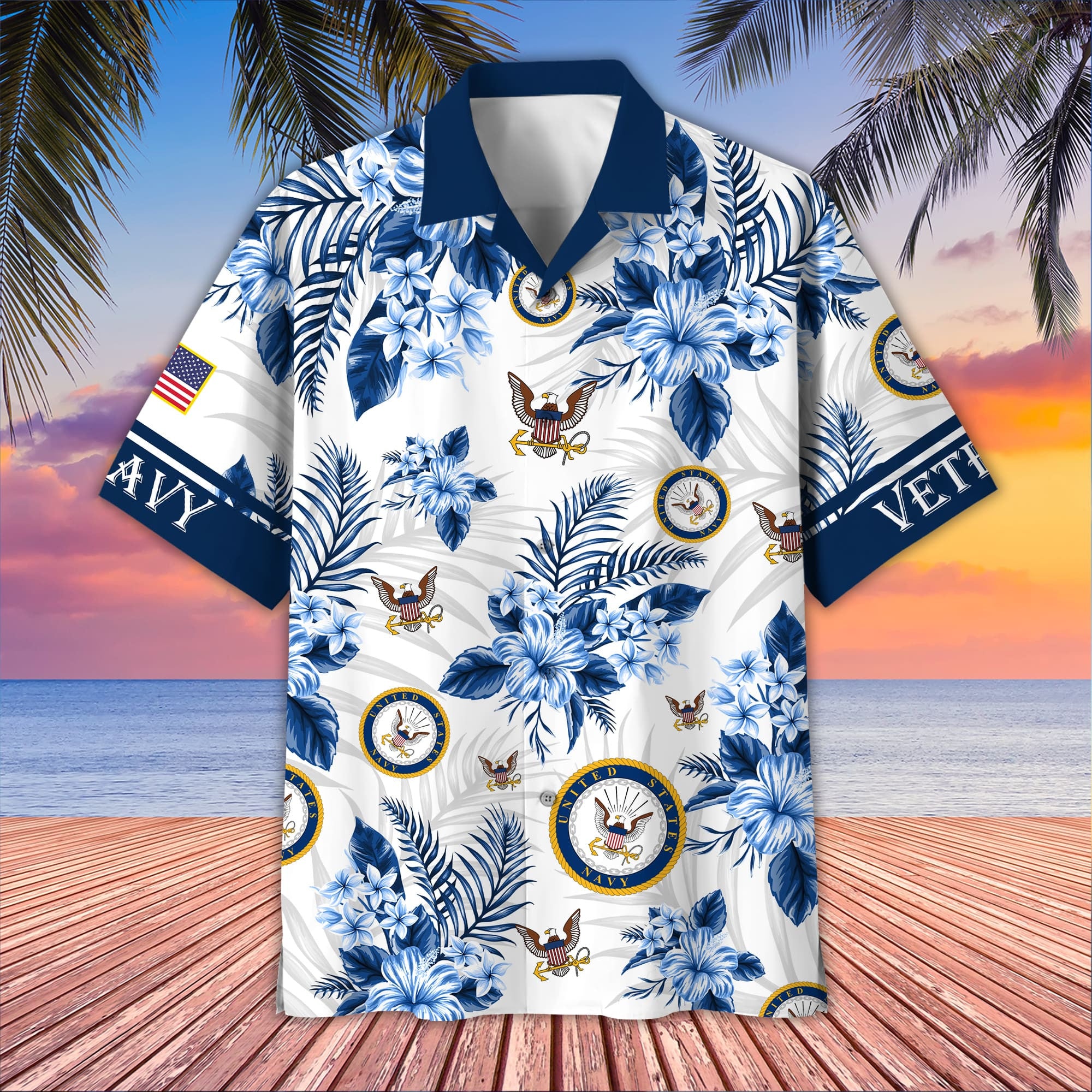 Premium US Veterans Hawaiian Shirt, Gifts For US Veterans, Gifts On Memorial Day, Father's Day, Armed Forces Day, Veterans Day.
