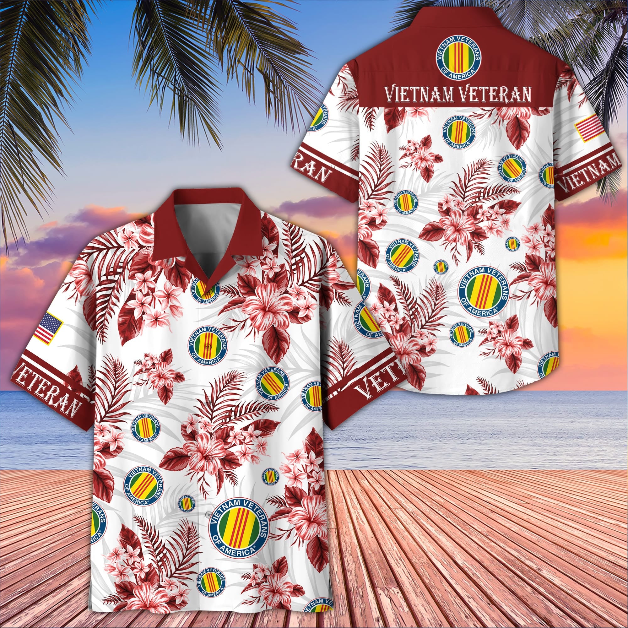 Premium US Veterans Hawaiian Shirt, Gifts For US Veterans, Gifts On Memorial Day, Father's Day, Armed Forces Day, Veterans Day.
