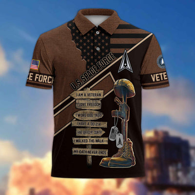 Premium US Veterans Polo Shirt, Gifts For US Veterans, Gifts For Dad, For Husband, Gifts On Father's Day, Armed Forces Day, Independence Day, Veterans Day.