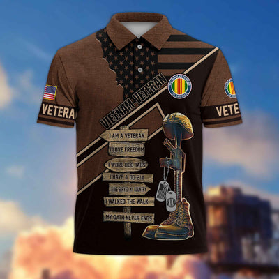 Premium US Veterans Polo Shirt, Gifts For US Veterans, Gifts For Dad, For Husband, Gifts On Father's Day, Armed Forces Day, Independence Day, Veterans Day.