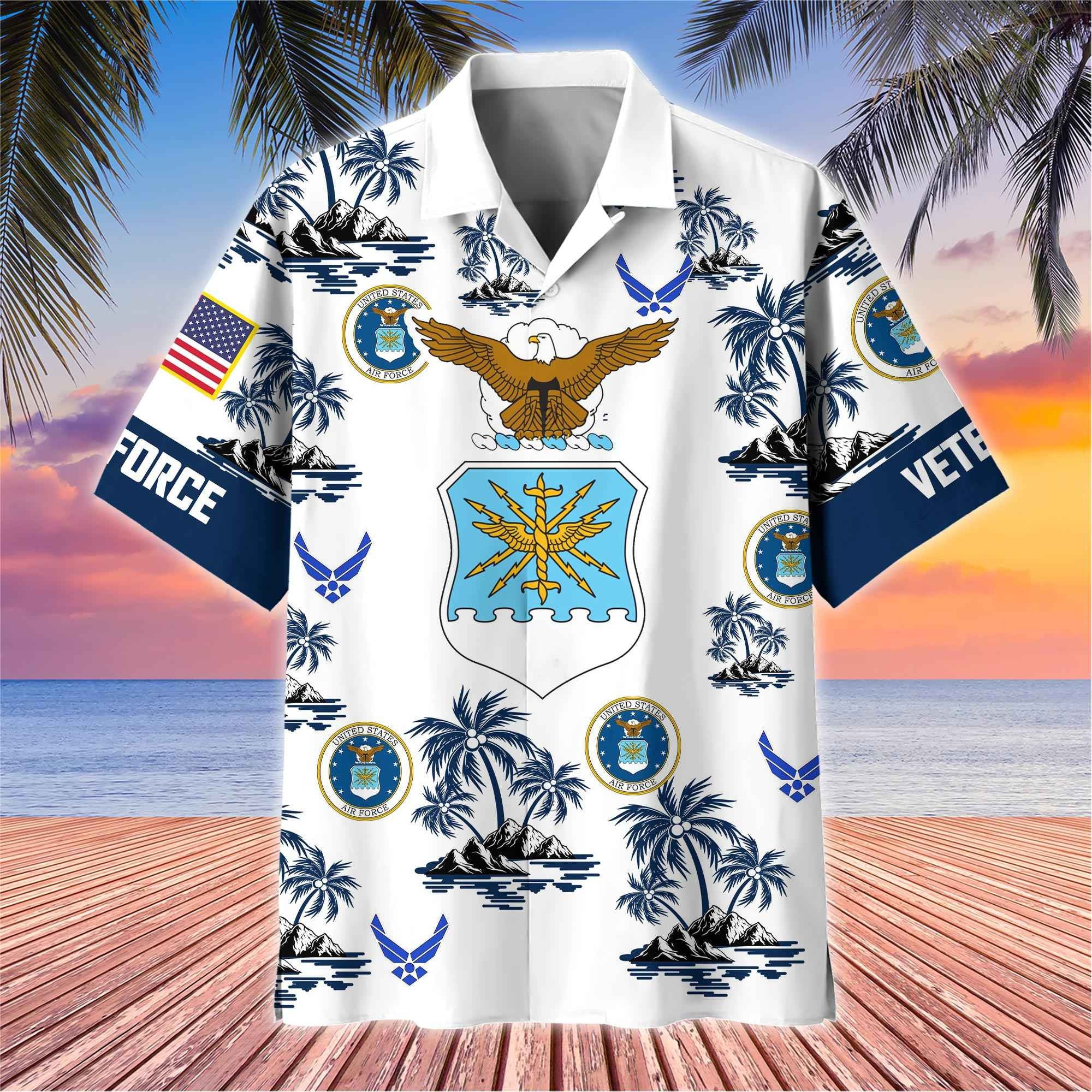 Premium US Veterans Hawaiian Shirt, Gifts For US Veterans, Gifts On Father's Day, Armed Forces Day, Veterans Day.