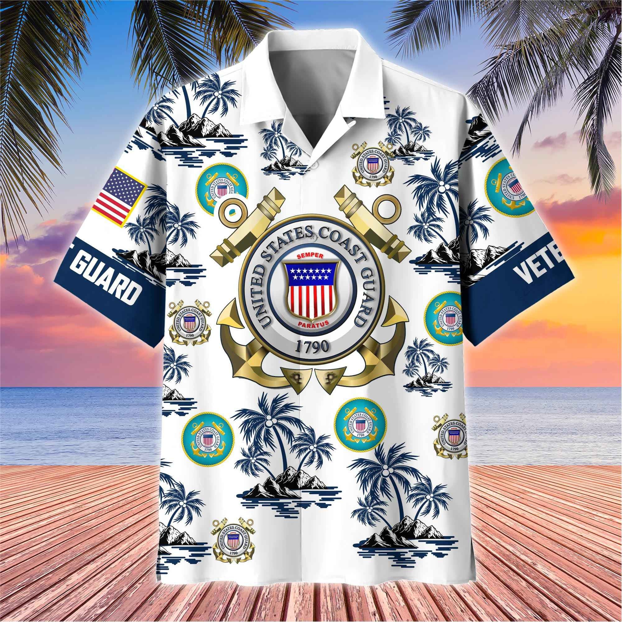Premium US Veterans Hawaiian Shirt, Gifts For US Veterans, Gifts On Father's Day, Armed Forces Day, Veterans Day.
