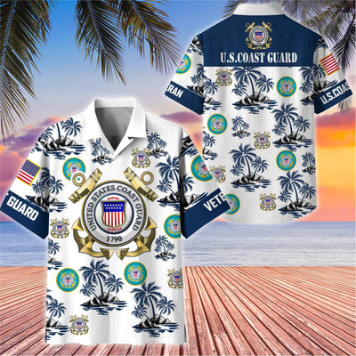 Premium US Veterans Hawaiian Shirt, Gifts For US Veterans, Gifts On Father's Day, Armed Forces Day, Veterans Day.