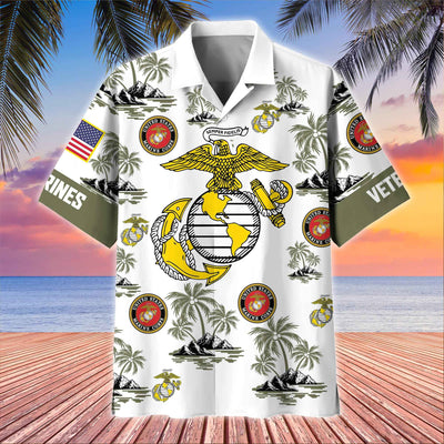 Premium US Veterans Hawaiian Shirt, Gifts For US Veterans, Gifts On Father's Day, Armed Forces Day, Veterans Day.
