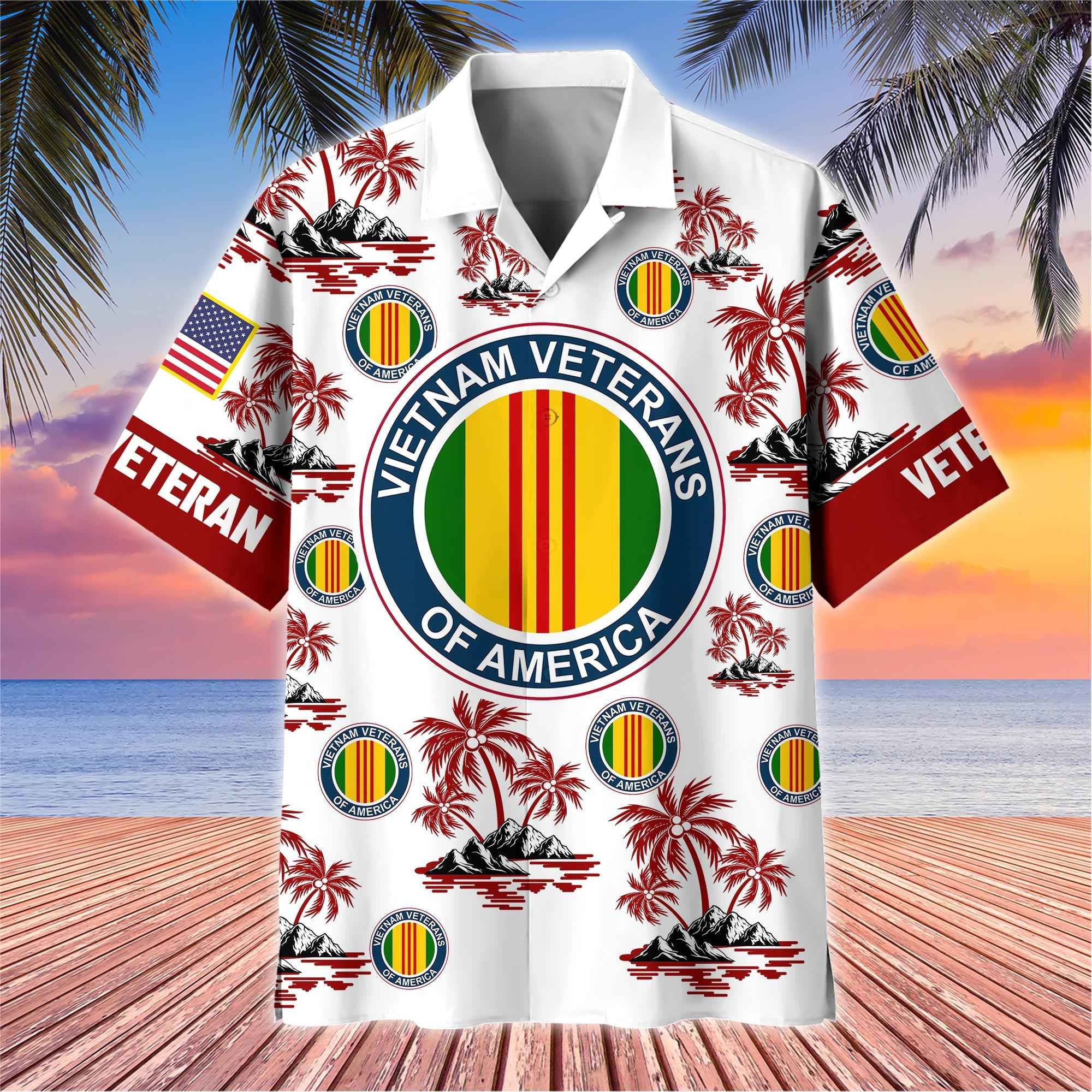Premium US Veterans Hawaiian Shirt, Gifts For US Veterans, Gifts On Father's Day, Armed Forces Day, Veterans Day.