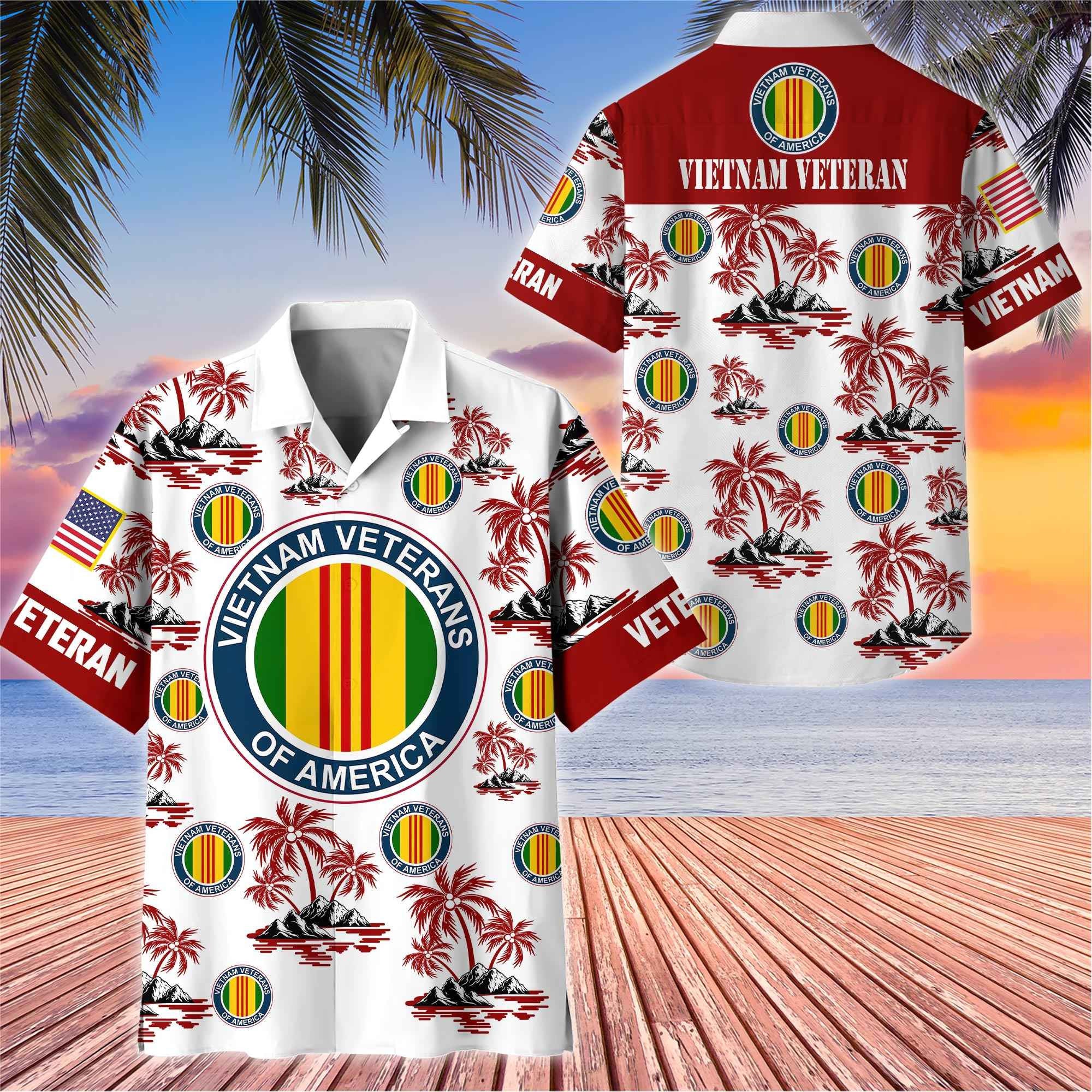Premium US Veterans Hawaiian Shirt, Gifts For US Veterans, Gifts On Father's Day, Armed Forces Day, Veterans Day.