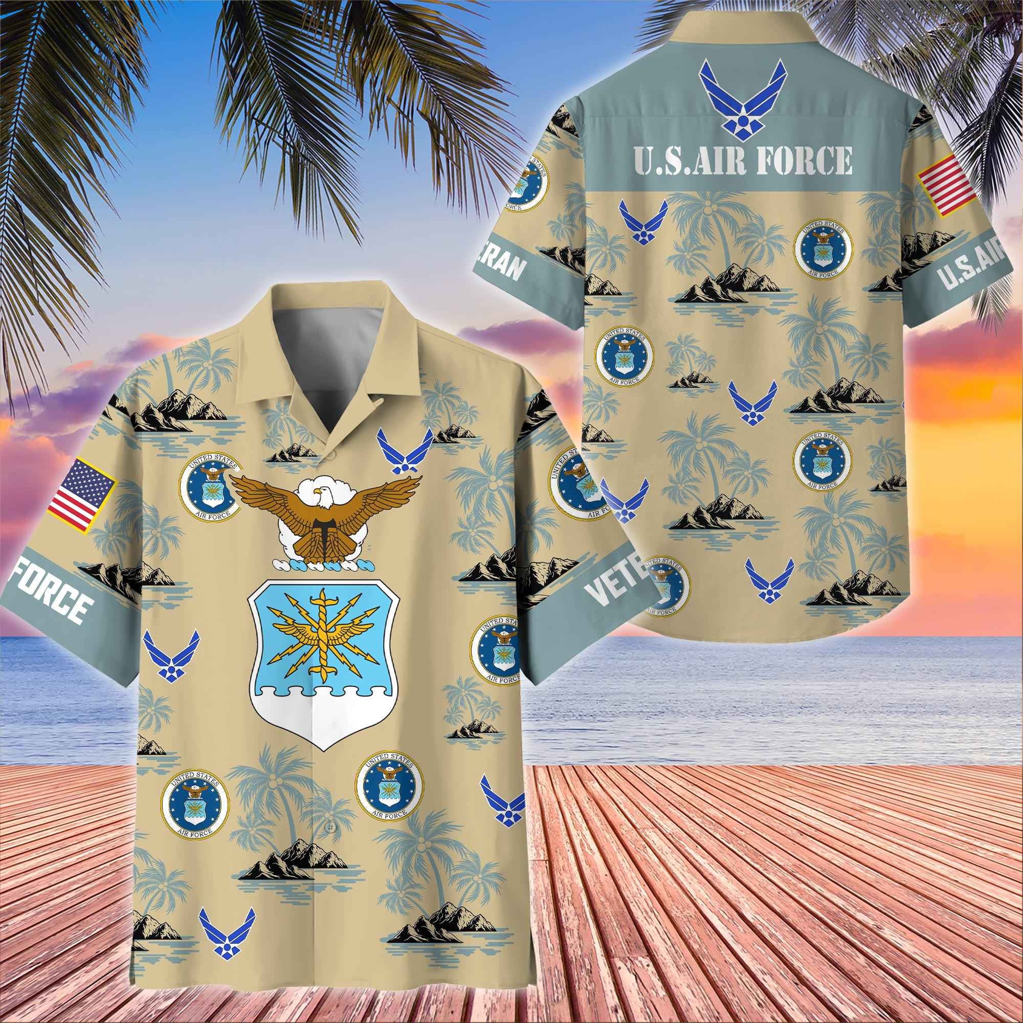 Premium US Veterans Hawaiian Shirt, Gifts For US Veterans, Gifts On Father's Day, Armed Forces Day, Veterans Day.
