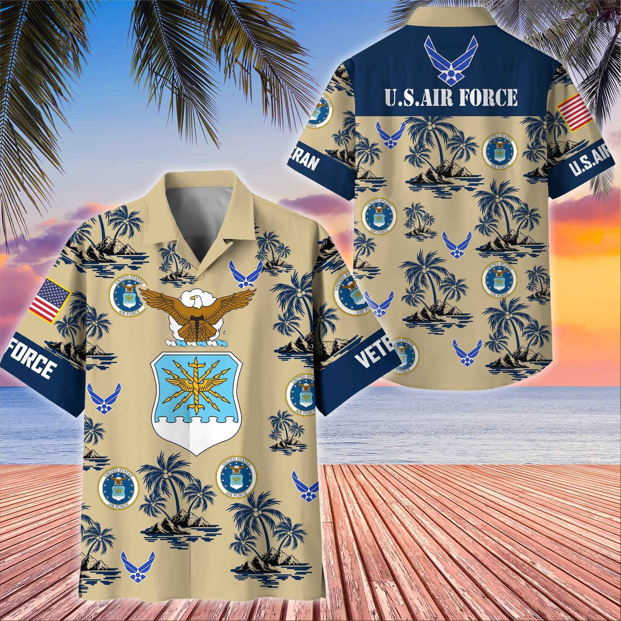 Premium US Veterans Hawaiian Shirt, Gifts For US Veterans, Gifts On Father's Day, Armed Forces Day, Veterans Day.