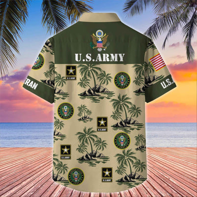 Premium US Veterans Hawaiian Shirt, Gifts For US Veterans, Gifts On Father's Day, Armed Forces Day, Veterans Day.