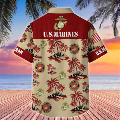 Premium US Veterans Hawaiian Shirt, Gifts For US Veterans, Gifts On Father's Day, Armed Forces Day, Veterans Day.