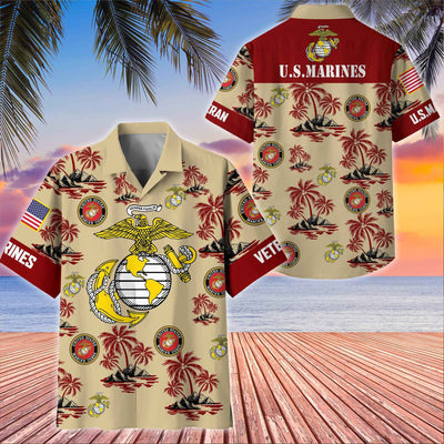 Premium US Veterans Hawaiian Shirt, Gifts For US Veterans, Gifts On Father's Day, Armed Forces Day, Veterans Day.