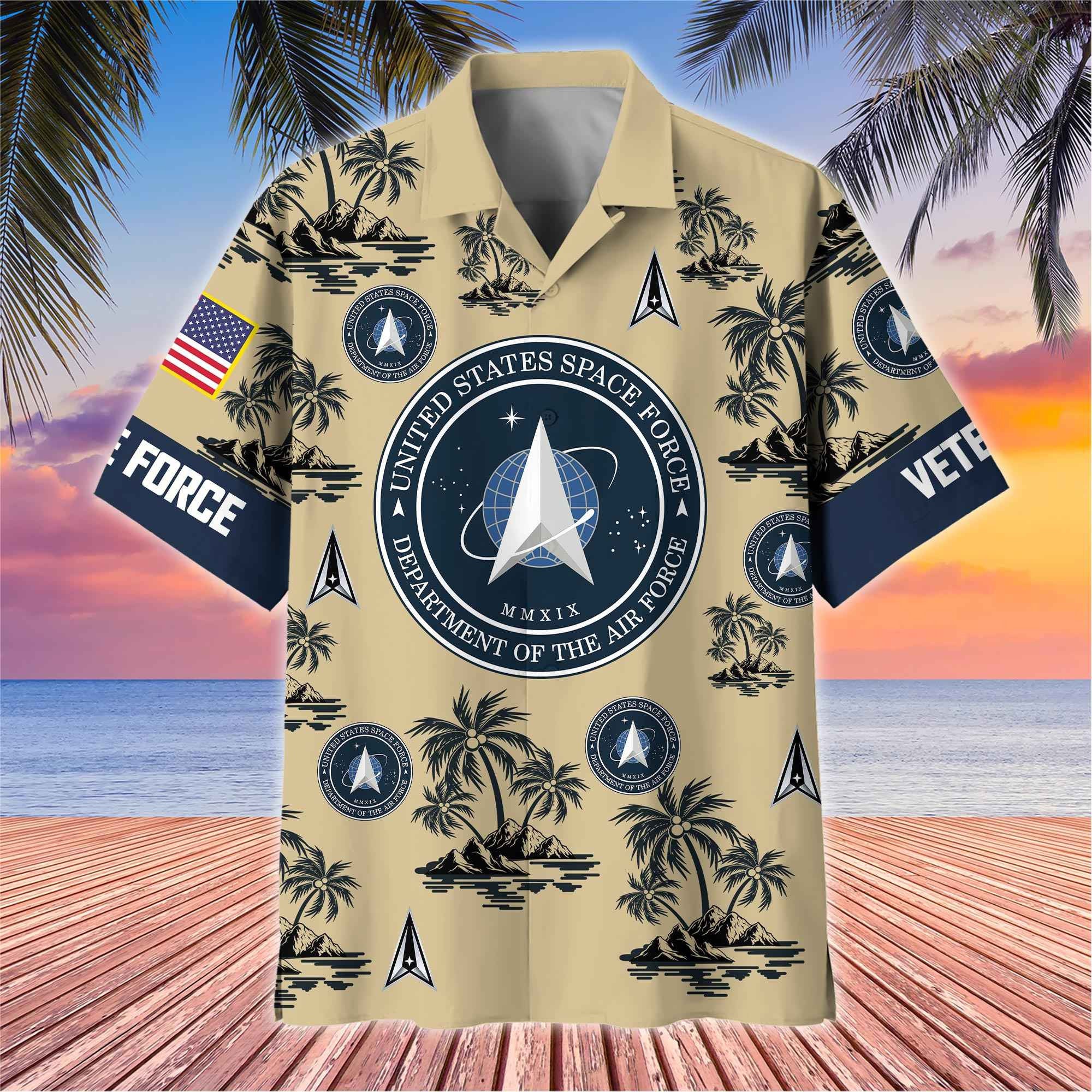 Premium US Veterans Hawaiian Shirt, Gifts For US Veterans, Gifts On Father's Day, Armed Forces Day, Veterans Day.