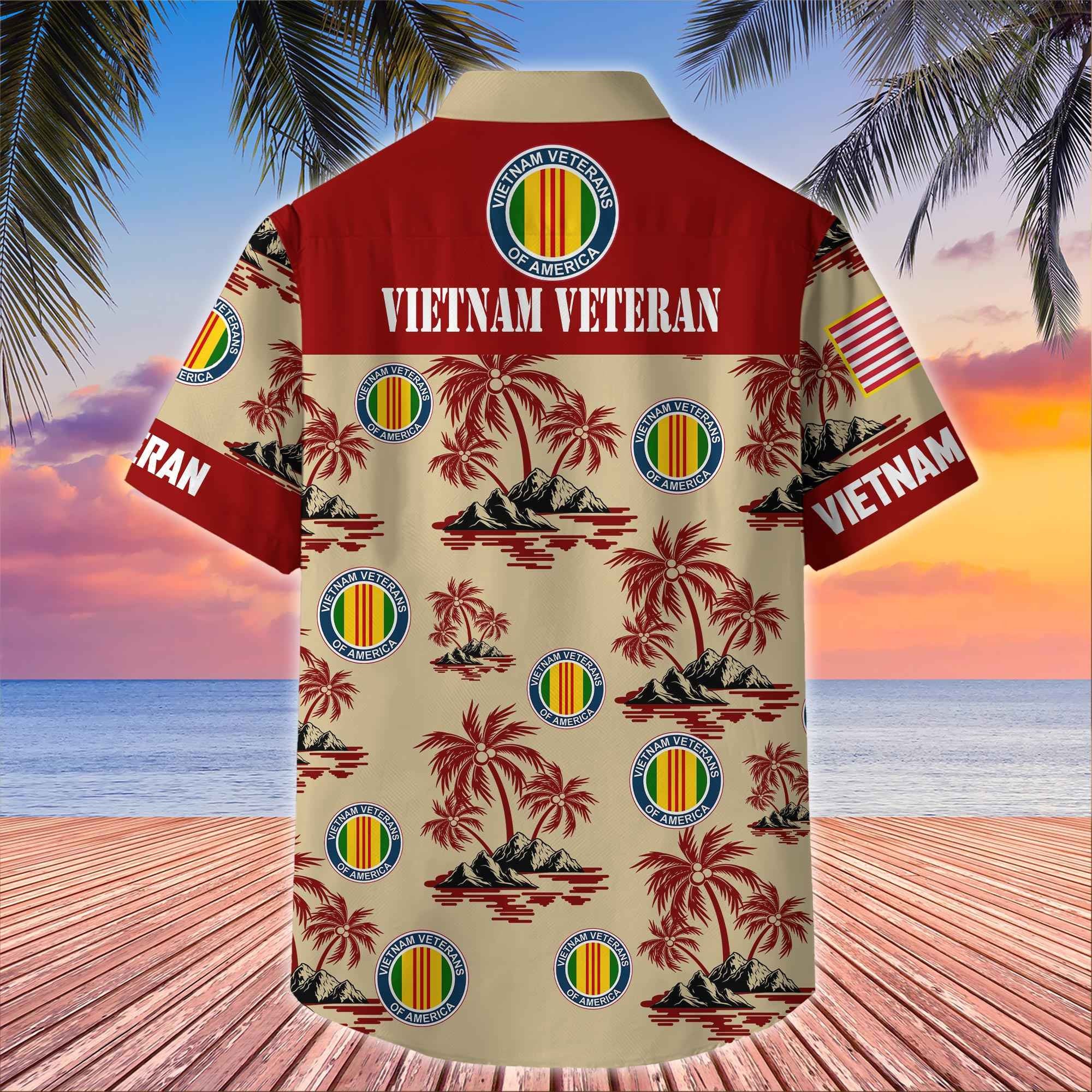 Premium US Veterans Hawaiian Shirt, Gifts For US Veterans, Gifts On Father's Day, Armed Forces Day, Veterans Day.