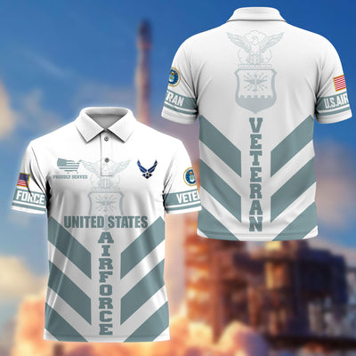 Premium US Veterans Polo Shirt, Gifts For US Veterans, Gifts On Father's Day, Armed Forces Day, Veterans Day.