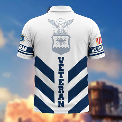 Premium US Veterans Polo Shirt, Gifts For US Veterans, Gifts On Father's Day, Armed Forces Day, Veterans Day.