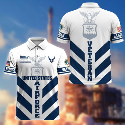 Premium US Veterans Polo Shirt, Gifts For US Veterans, Gifts On Father's Day, Armed Forces Day, Veterans Day.