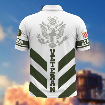 Premium US Veterans Polo Shirt, Gifts For US Veterans, Gifts On Father's Day, Armed Forces Day, Veterans Day.