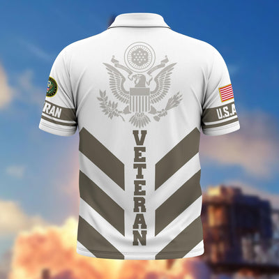 Premium US Veterans Polo Shirt, Gifts For US Veterans, Gifts On Father's Day, Armed Forces Day, Veterans Day.