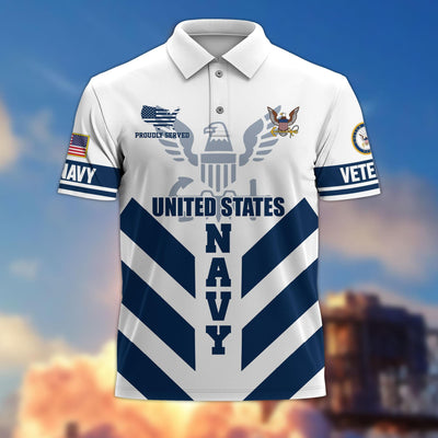Premium US Veterans Polo Shirt, Gifts For US Veterans, Gifts On Father's Day, Armed Forces Day, Veterans Day.