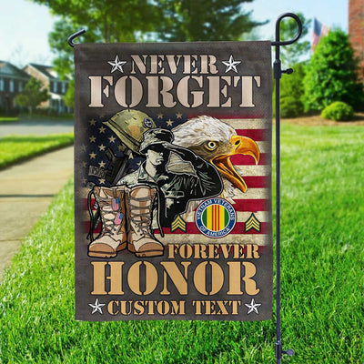 Premium Custom Vietnam Veteran Flag, Gift For Vietnam Veteran, American Flag, Patriotic Flag, Garden Flag, House Flag