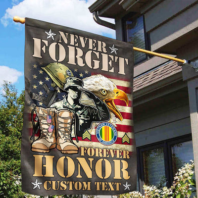 Premium Custom Vietnam Veteran Flag, Gift For Vietnam Veteran, American Flag, Patriotic Flag, Garden Flag, House Flag