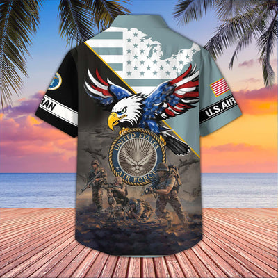 Premium US Veterans Hawaiian Shirt, Gifts For US Veterans, Gifts On Father's Day, Armed Forces Day, Veterans Day.