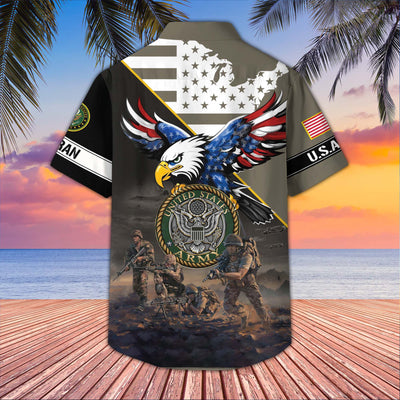 Premium US Veterans Hawaiian Shirt, Gifts For US Veterans, Gifts On Father's Day, Armed Forces Day, Veterans Day.