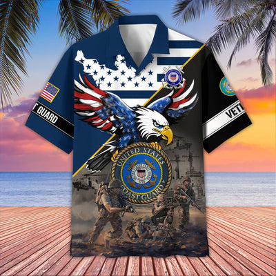 Premium US Veterans Hawaiian Shirt, Gifts For US Veterans, Gifts On Father's Day, Armed Forces Day, Veterans Day.