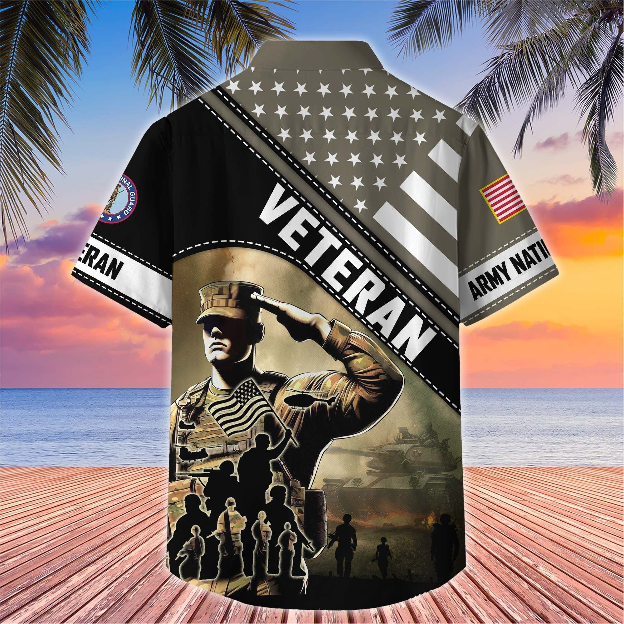 Premium US Veterans Hawaiian Shirt, Gifts For US Veterans, Gifts On Father's Day, Armed Forces Day, Veterans Day.