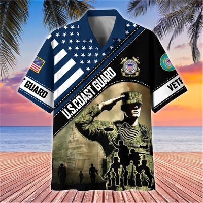 Premium US Veterans Hawaiian Shirt, Gifts For US Veterans, Gifts On Father's Day, Armed Forces Day, Veterans Day.