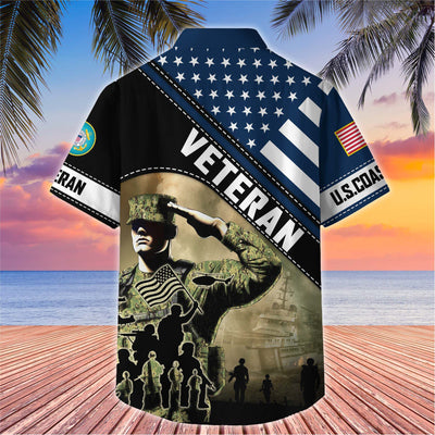 Premium US Veterans Hawaiian Shirt, Gifts For US Veterans, Gifts On Father's Day, Armed Forces Day, Veterans Day.
