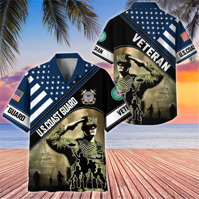 Premium US Veterans Hawaiian Shirt, Gifts For US Veterans, Gifts On Father's Day, Armed Forces Day, Veterans Day.
