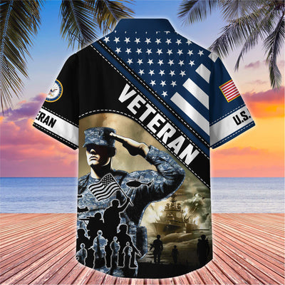 Premium US Veterans Hawaiian Shirt, Gifts For US Veterans, Gifts On Father's Day, Armed Forces Day, Veterans Day.